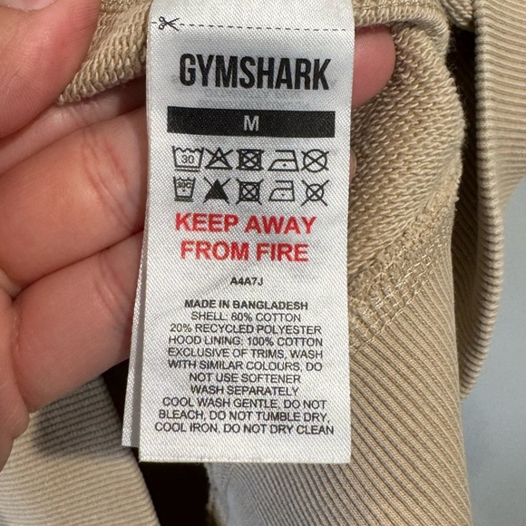 Gymshark HERITAGE WASHED HOODIE Oversized Fit Medium Tan - Picture 8 of 13